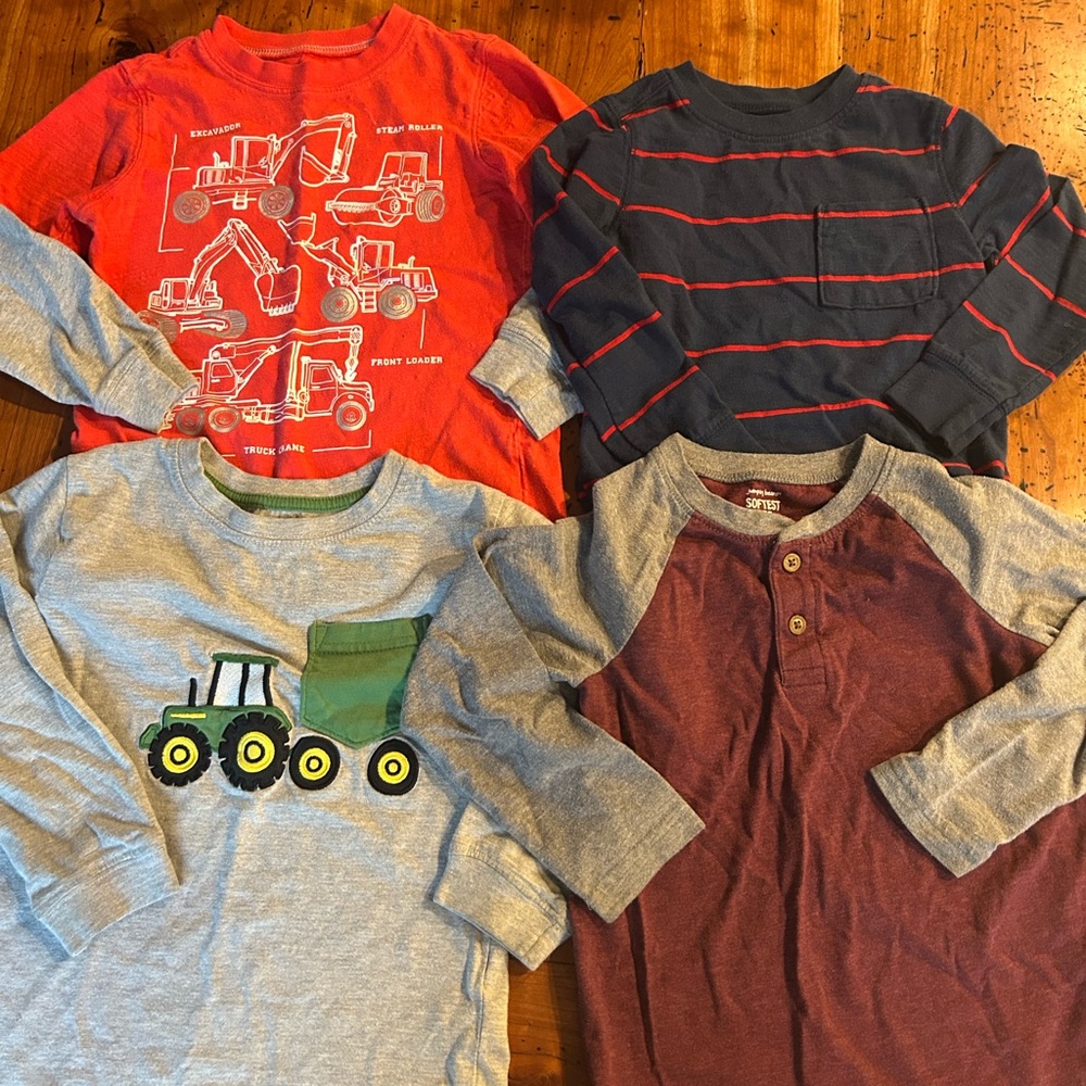 Toddler boy long sleeve t-shirts (Carter’s & Old Navy 4t